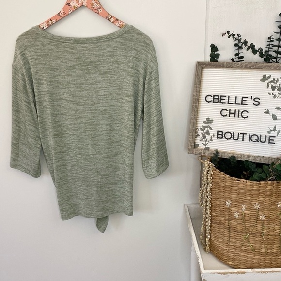 NWT LOFT Outlet Lounge Pale Green Space Dye Top - Picture 6 of 11